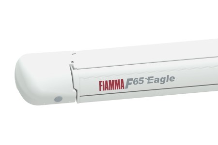 FIAMMA F65 EAGLE auvent Camping-car - boîtier blanc/ titane,  Couleur du tissu Royal Grey